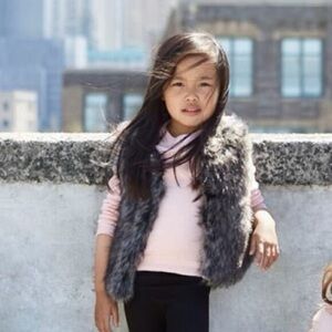 Vince faux fur vest for little girl